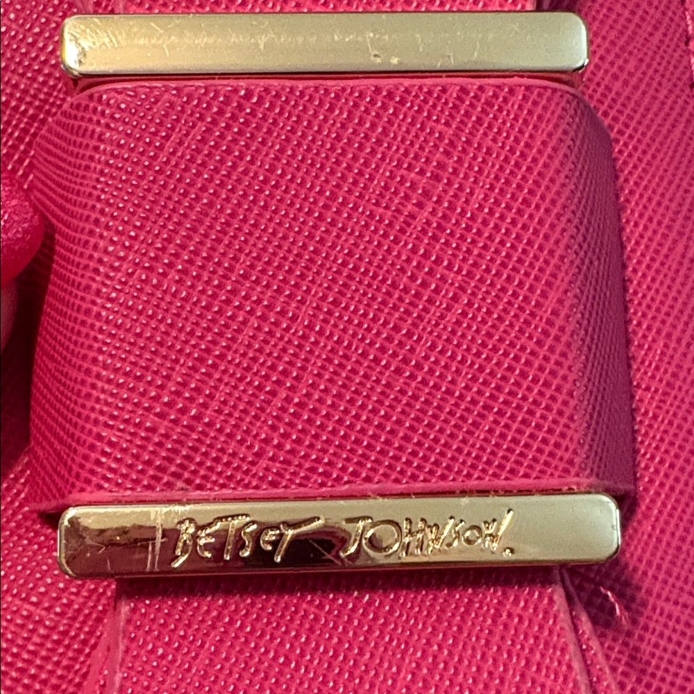 Betsey Johnson Fuchsia Clutch with Bow Detail - Picture 2 of 14